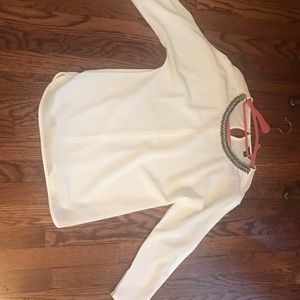 Bedazzled neckline Blouse